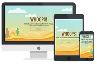 Fully responsive parallax 404 pages